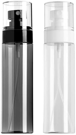 100ml Refillable Spray Travel Bottles for Toiletries Perfume, 2pcs | Plastic Leak-Proof Portable Clear Small Pump Fine Mist Spray Bottles for Cosmetics Skincare Essential Oils Hair Face Mist