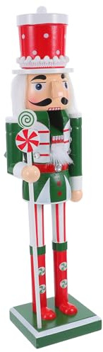 PAMINGONO Schiaccianoci di Natale in Legno Soldato Figurina Classica Pupazzo Decorazione Natalizia Ornamento Schiaccianoci per Soggiorno Regalo Festivo