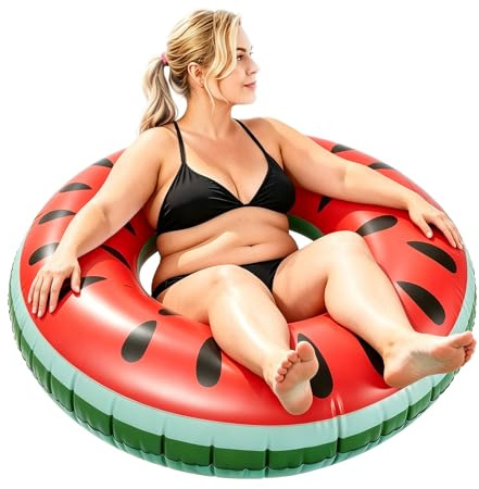 mohito Schwimmring Für Erwachsene,Melone Schwimmreifen,Wasserspielzeug mit Wassermelonen-Motiv, ideal für Strandurlaube und Sommer-Poolpartys(#120)