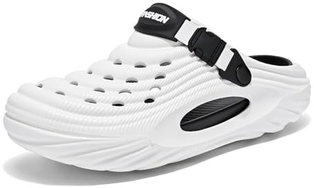 Sandalias de Verano para Hombre, Sandalias para Exteriores, Zapatos con Agujeros, Sandalias para el, Zapatos de Playa de Tendencia de Media caña con diseño de Agujeros
