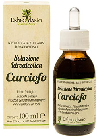 Erbecedario - Tintura Madre Carciofo, Depurativo fegato, Diuretico, Rimedio Naturale Contro La Stitichezza Lieve E Per Favorire Il Metabolismo Dei Grassi, 100 ml
