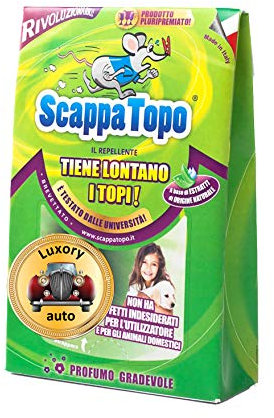 SCAPPATOPO IL BIO-REPELLENTE Auto 4 Pezzi. Repellente Naturale. Protegge la Tua Auto dai Topi. Unico! Dissuasore Anti-Topo