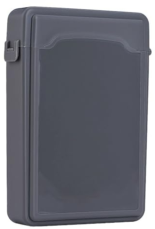Dpofirs Caja de Almacenamiento HDD de 3.5 Pulgadas,Carcasa de Disco Duro Antiestático, Estuche Externo a Prueba de Polvo y Humedad para HDD, Caja Protectora de PP para Disco Duro(Gris)