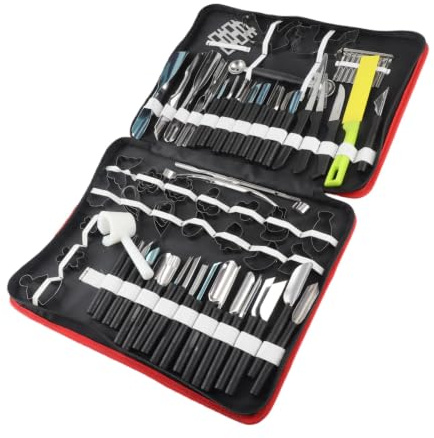 Atyhao 80PCS / Set Schnitzsets Culinary Carving Peeling Tools Kit zum Garnieren von Obstgemüse