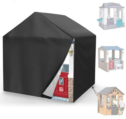 MRWIZMS Spielhaus Kinder Outdoor Abdeckplane, Schutzhuelle Spielhaus für Kinder, 420D Oxford-Tuch Wasserdicht, UV-beständig und Staubdicht, Abdeckung Kinderspielhaus (L127xW110x130cm)