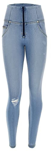 FREDDY Jeans Push Up Donna WR.UP Superskinny Vita Alta Denim Navetta con Strappi Effetto Modellante e Sostenibile