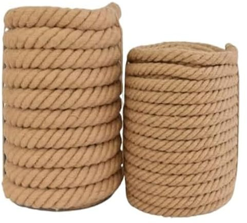 Cuerda de yute gruesa de 14 mm x 50 m, cuerdas de sisal, cuerda de yute, cuerda torcida for manualidades, decoración, gato, mascota, decoración del arte del hogar (tamaño: 14 mm, 30 m) (tamaño: 14 mm,