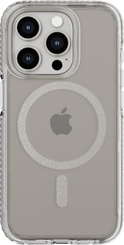 Tech21 Evo Crystal for iPhone 15 Pro - Compatible with MagSafe - Impact Protection Case - Natural Titanium