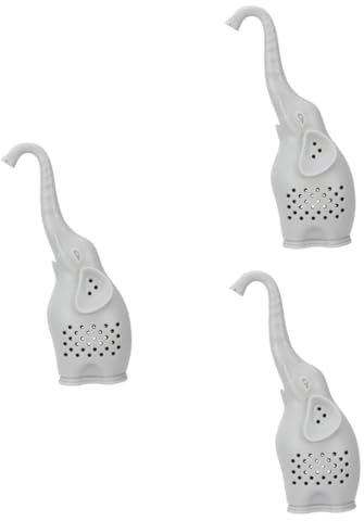 HEMOTON 3stücke Silikon Teefilter Tee Sieb Elefant Infuser Hitzebeständig Einfach Zu Verwenden Spülmaschinenfest Für Lose Teeblätter Und Kräuter Für Teeliebhaber