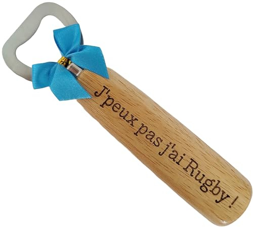 Lustiger und einzigartiger Flaschenöffner aus Holz für Rugby-Fans, Geschenkidee zum Geburtstag für Männer, Geschenk für Freunde, lustiges Geschenk, nützliches Objekt (Ich habe Rugby)