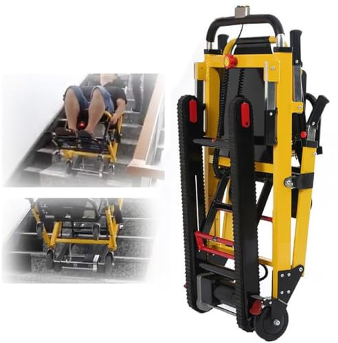 WOLWES Electric Stair Climber Aluminiumlegierung, Treppensteiger Elektrisch, Mobiler Treppenlift, Rollator Faltbar Und Leicht Mit Sitz, Für Ältere Menschen Mit Behinderungen