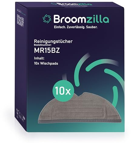 Broomzilla 10 Stück Wischtücher für Roborock S8/S8+, S7/S7+/S7 MaxV Saugroboter, Mikrofaser Wischtuch Zubehör