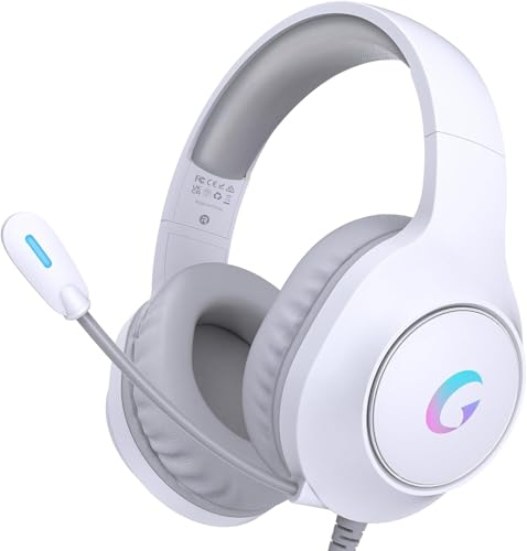 KAPEYDESI Cuffie da gioco per PC, PS5, PS4, Switch, Xbox, CM7002 con microfono, cuffie da gioco con cavo