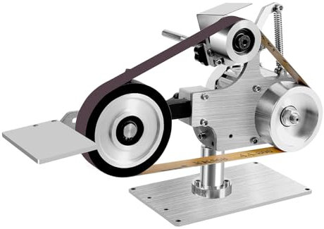 LUNICASHA Bandschleifmaschine Bandschleifer mit Bürstenlosem Motor Band-Tellerschleifer Schleifmaschine Band Polierer Schleifer inkl.2x Schleifband Bandschleifer Schleifgerät 5000rpm 550W