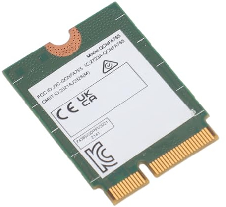 M.2 WiFi6 Network Card, 2400Mbps Band BT5.2 2.4G 5G Wire Less Network Card Adapter, QCNFA765 PC Wi Fi Card for Win 10 Win 11