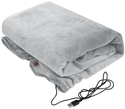 Lnhgh Couverture Chauffante Alimentée par USB | Couverture en Flanelle Douce et Confortable, Lavable en Machine, Tension de sécurité 5V/2A, pour Voyage, Maison