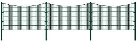 Doppelstabmattenzaun MORATA Tal Höhe: 200 cm/Länge: 50 m 3x Eckpfosten I Gartenzaun, Mattenzaun