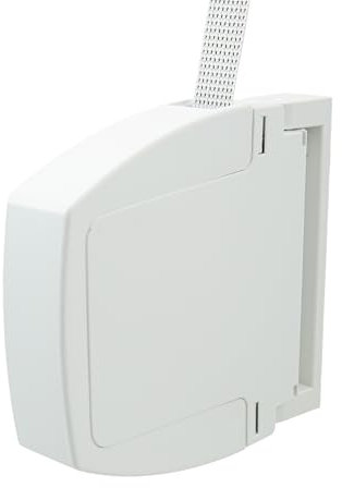 IdeaGenesis - Enrouleur pliable pour volet roulant - Enrouleur rabattable avec ruban pour fixation au mur ou au cadre de fenêtre - Système universel résistant (ruban ivoire peintes, ruban 20 mm)