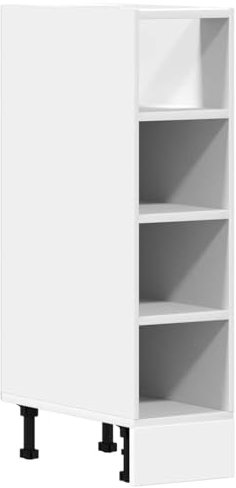 vidaXL Unterschrank Riga Weiß 20x44,5x81,5 cm Holzwerkstoff,Küchenschrank, Gastronomieschrank, Gastro Möbel, Küchenmöbel, Aufbewahrungsschrank