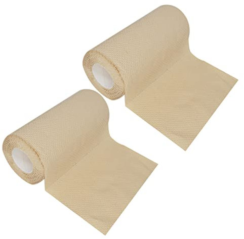 BEBEMOKO Thick Oil Absorbing Paper Towels for Kitchen Hotel Bamboo Pulp Hand Towel Dishcloth Degradable Water and Oil Absorption 2 Rolls 85 Sections Each
