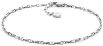 Fossil Heritage Damarmband i rostfritt stål med lobster- eller toggleförslutning, Silver kalk