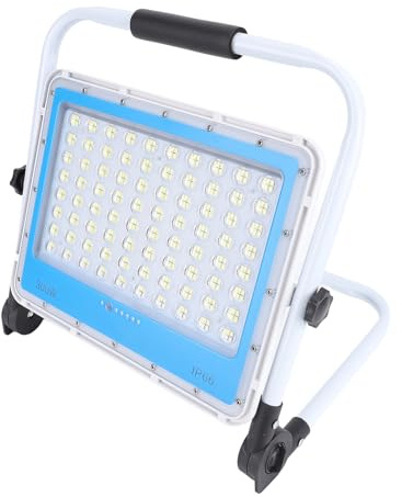 Faro Lavoro 300 W, 480 LED 40000LM Faro Lavoro a LED Portatile con Supporto Regolabile 3 modalità di Illuminazione Faro Lavoro a LED 6000 K per Cantiere Garage (EU)
