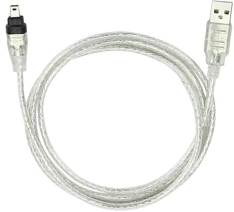 PMTFUMY USB to Firewire Adapter, 4-Pin IEEE 1394 to USB 2.0 Bridge for DCR-TRV75E & Legacy Camcorders,1.5m Non-Capture Cable