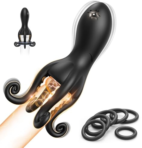 Male Masturbator Sex Toys for Man, Penis Vibrator with 6 Sizes Cock Ring for Training Wrap Glans Endurance Sex Toys4mens UK Adult Toys Vibrators Stroker Sexy Game Sex Toyscouples for Couples Gay