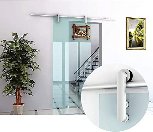 Sliding Door Track Set, Sliding Door Track Kit 150-500cm Stainless Steel Complete Hardware Kit Sliding Glass Door Hanging Rail ， Sliding Barn Door Rail Mute Pulley Track For Kitchen/Bathroom