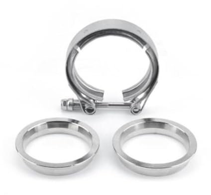 1pc 304 Acciaio Auto Vband Morsetto 2.5 3 V Band Flangia V-band Tubo Turbo 2.5 Morsetto 76mm Morsetto Scarico Scarico Piatto(2.5INCH-1)