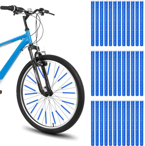 Canollo Speichenreflektoren Fahrrad 36 St체ck, 360째 Sichtbarkeit Speichen Reflektoren, Einfache Montage R채der Speichenreflektoren f체r Nachtfahrten, f체r Kinder und Erwachsene Fahrrad (Blau)