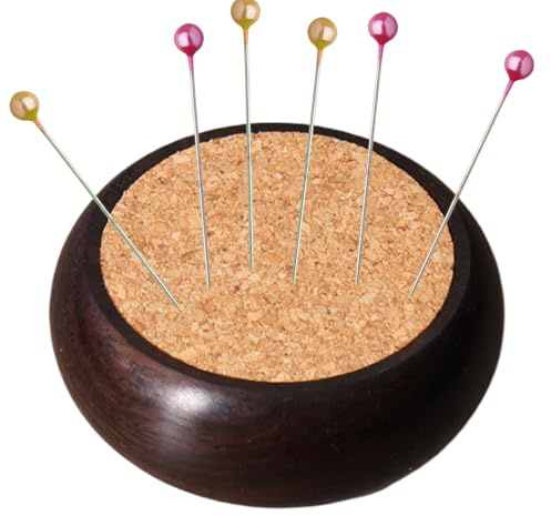 Coussin à Épingles en Bois - Porte-Épingles de en | Accessoire de Rangement Portable et Polyvalent pour Créatives, Amis et