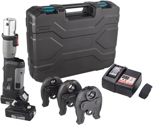 Outil de sertissage de tuyau hydraulique portable sans fil pour plomberie multicouche en cuivre Pex, avec 3 mâchoires de sertissage/2 batteries, série 1