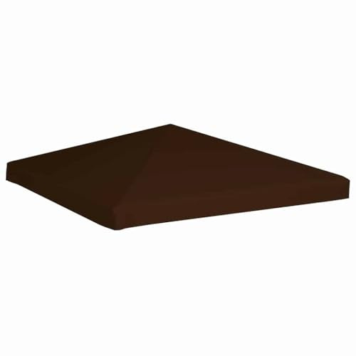 Tettoia per Gazebo, Sostituzione Copertura Superiore per Tendone Da Festa, Copertura Superiore per Gazebo 310 g/m² 3x3 m Marrone Per Portico Anteriore Balcone Recintato