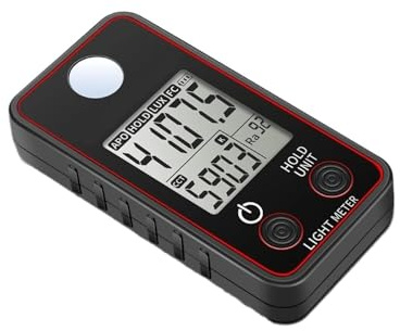 Misuratore di luce, Luxmetro digitale, misuratore di luce, misuratore di luce FC, misuratore di illuminamento, misuratore di luminosità da 0,5 a 300.000 Lux, fotometro Luxometro(SK-8203(UV))