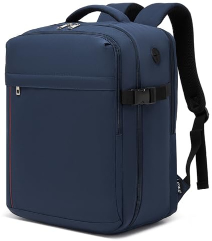 KONO Ryanair Handgepäck 40x30x20, Handgepäck Rucksack Flugzeug 24L | Leicht Reiserucksack mit 15,6 Zoll Laptopfach, Mehreren Taschen, für Herren Damen, Kabinenrucksack für Kurztrip Weekend