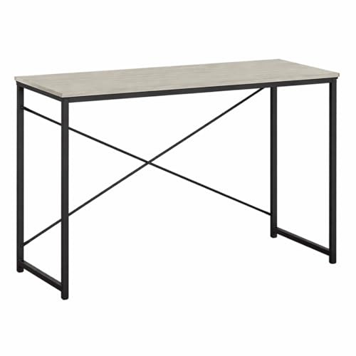 Acomoda Textil – Escritorio de Oficina con Tablero Acabado Madera y Estructura Metalica Estable. Mesa de Estudio y Trabajo para Ordenador, Dormitorio u Oficina en el Hogar. (40x100x72 cm, Negro)
