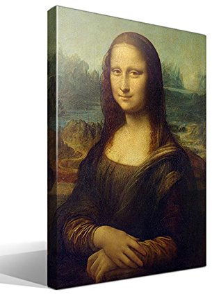 cuadrosfamosos.es | Cuadro | Canvas | Wall Art | Gioconda o Mona Lisa de Leonardo Da Vinci | Impresión Giclée sobre lienzo de algodón 100% | Bastidor de 3cm | 55x75cm
