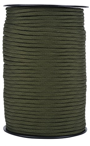 550 Reflective Paracord, Ultimate Parachute Cord Strapazierfähiges Lanyard 9-Strang-Kern 100m für Outdoor Aktivitäten(Armee Grün) MEHRWEG VERPAKUNG