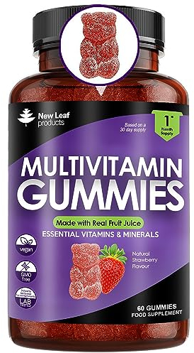 Multivitamin Gummies High Strength for Men Women - Vegetarian +14 Essential Vitamins & Minerals - Gluten Free, Non-GMO Multi Vitamins Chewable Adults Vitamin C A D E B12 B6 & Biotin, Zinc & Iodine