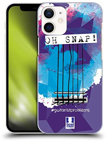 Head Case Designs Cordes De Guitare Problèmes de Guitariste Coque Dure pour l'arrière Compatible avec Apple iPhone 12 Mini