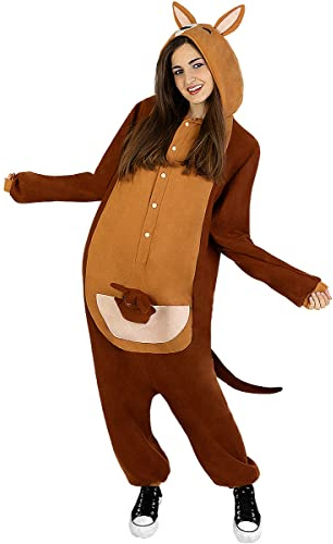 Funidelia | Disfraz de Canguro Onesie para Hombre y Mujer Talla XL Animales - Color: Marrón - Divertidos Disfraces y complementos para Carnaval y Halloween