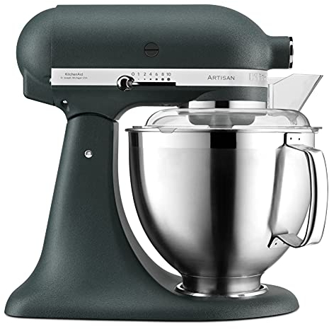 KitchenAid Küchenmaschine Artisan - P26 Starter Set 185er (FleischwGM) - 5KSM185PSEPP inkl. Fleischwolf (5KSMMGA) und Kochbuch (Kochen & Backen)