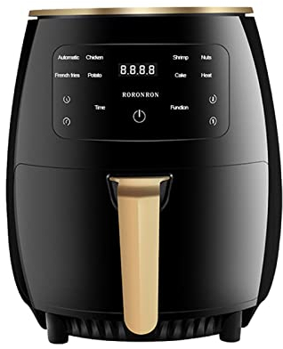 Norme européenne Norme Britannique 220v Friteuse à air Domestique sans Huile Frites Four électromécanique, Envoyer 50 Feuilles de Cuisson Papier Absorbant l'huile (Color : Black)