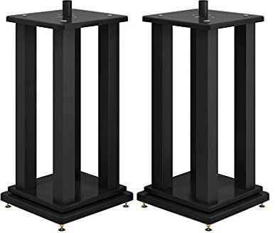 Lautsprecher-Ständer Audio-Ständer, Metall-Bodenwanne, Rahmen, Surround-Desktop-Ständer, Multimedia-Ständer, Boden-Lautsprecherständer 2, Schwarz Boxenständer (Size : S-60)