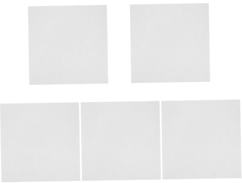 Toyvian 5Pcs Felt Acoustic Wall Panels, Sound Absorption Board, Easy Install, for Ktv and Dance Room, White Felt, Sound Insulation Treatment