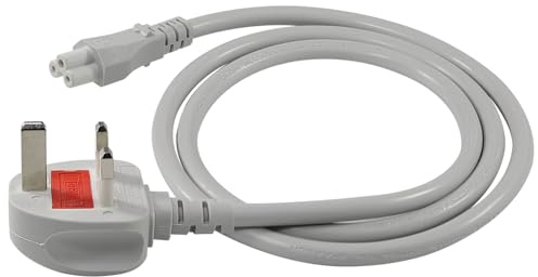 1M UK Laptop Power Cable, BS 1363 to C5 Mickey Mouse 5A 250V 0.75MM² Replacement Cord, Printer Cable, UK AC Wall power Cord, Cloverleaf Power Brick Cord