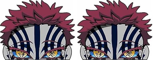 Anime Peeker Sticker für Auto, Laptop & Co - 2 Stück, 12 cm - Wetterfest & UV-beständig (Akaza)