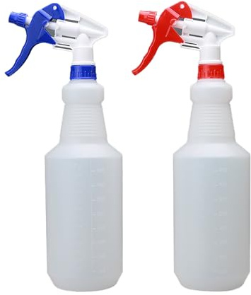 MYSUNBAR 2 x Spray Bottle – Chemical Resistant 360 Degree Pump Sprayer for Diluted Acids, Alkali, Oils and Mineral Fats Silicone Based – Spray 1000 ml