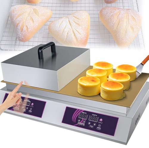Quixnova Machine à gaufres électrique Double Mini-crêpière en Acier Inoxydable antiadhésive Commerciale pour la Cuisson de crêpes, Muffins, crêpes, gaufres